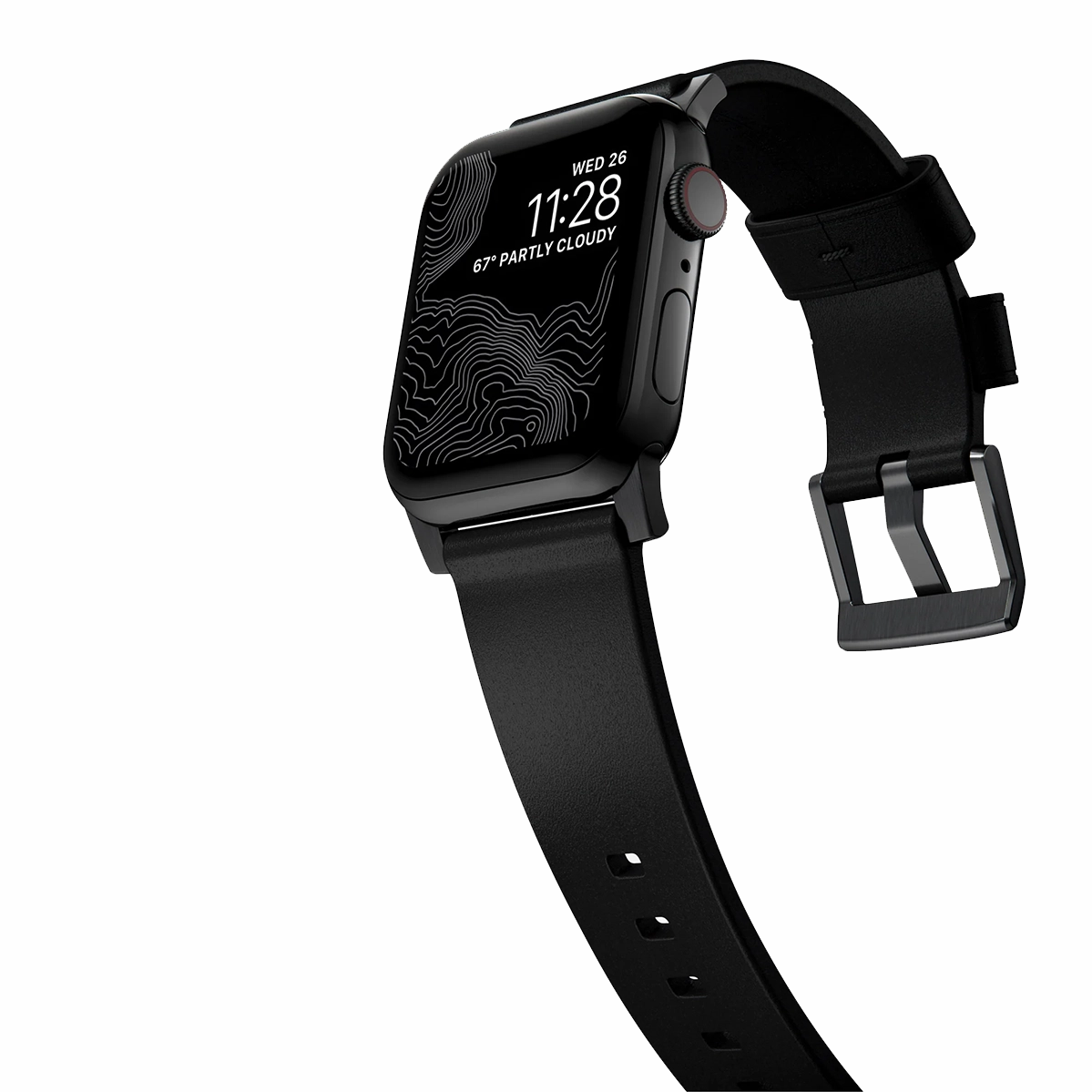 Ремінець Nomad Modern Leather Band Black Hardware 46mm/49mm - Black (NM01198185)