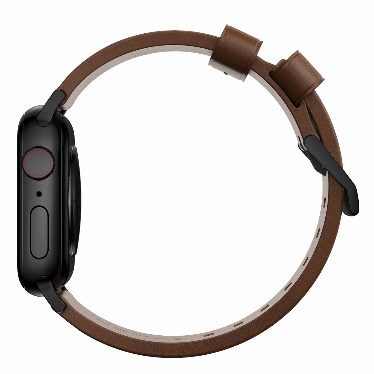 Ремінець Nomad Modern Leather Band Black Hardware 46mm/49mm - Brown (NM01197485)