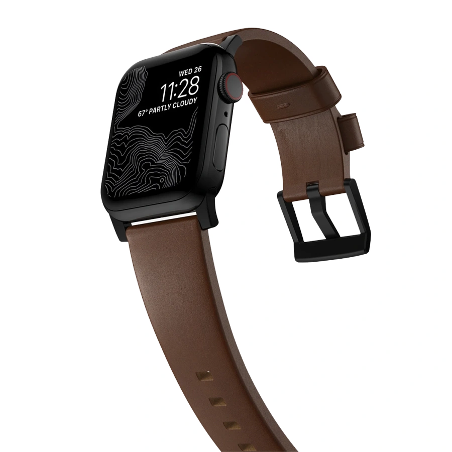 Ремінець Nomad Modern Leather Band Black Hardware 46mm/49mm - Brown (NM01197485)