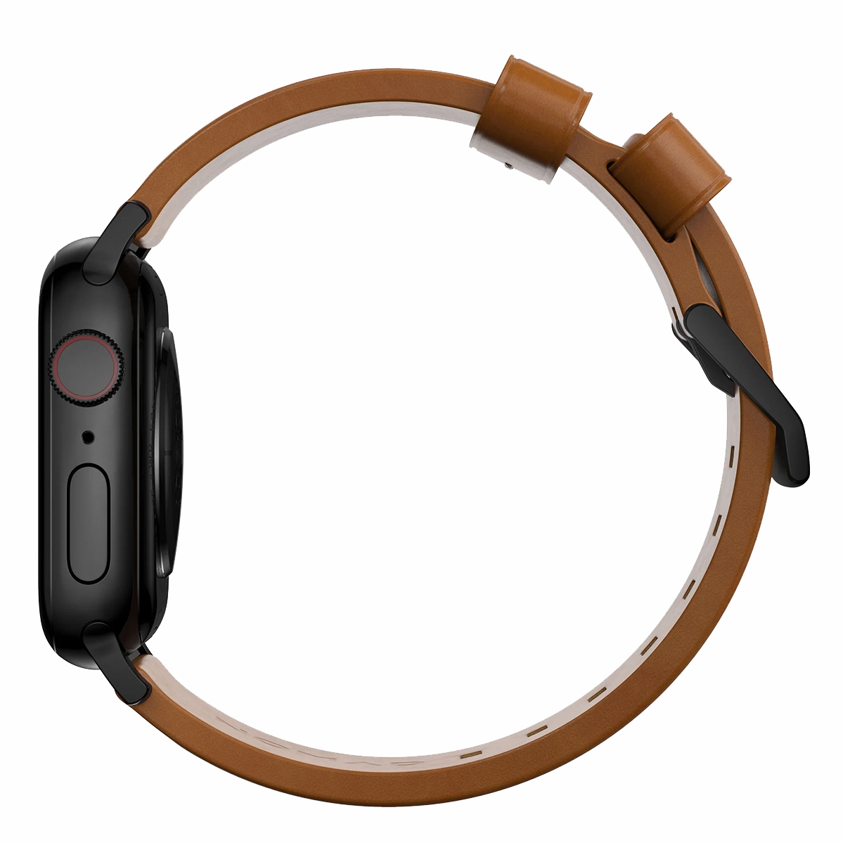 Ремінець Nomad Modern Leather Band Black Hardware 46mm/49mm - English Tan (NM01804185)