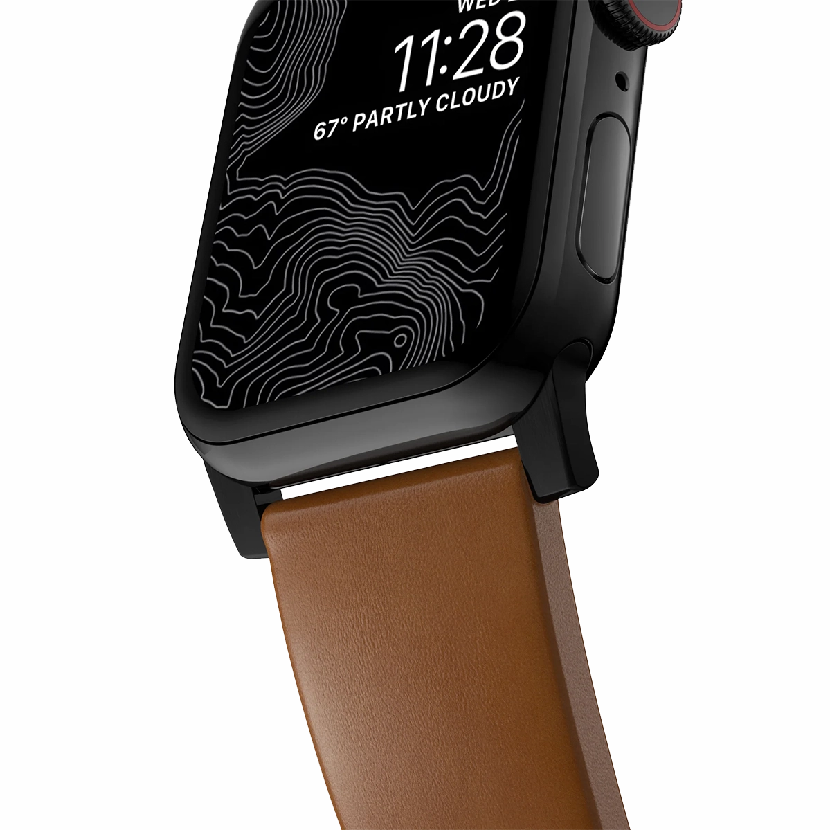 Ремінець Nomad Modern Leather Band Black Hardware 46mm/49mm - English Tan (NM01804185)