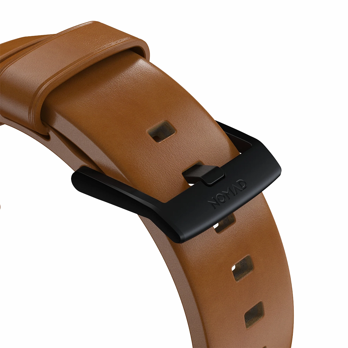 Ремінець Nomad Modern Leather Band Black Hardware 46mm/49mm - English Tan (NM01804185)