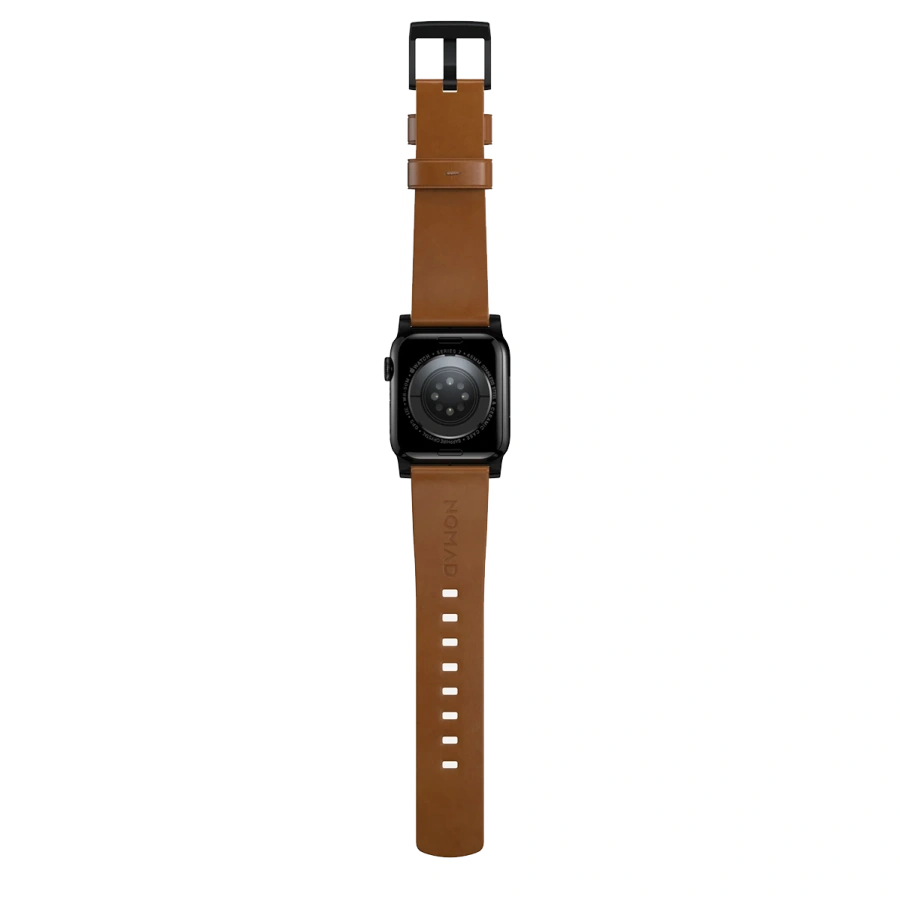 Ремінець Nomad Modern Leather Band Black Hardware 46mm/49mm - English Tan (NM01804185)