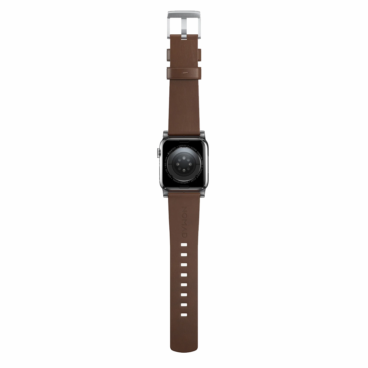 Ремінець Nomad Modern Leather Band Silver Hardware 46mm/49mm - Brown (NM01907985)