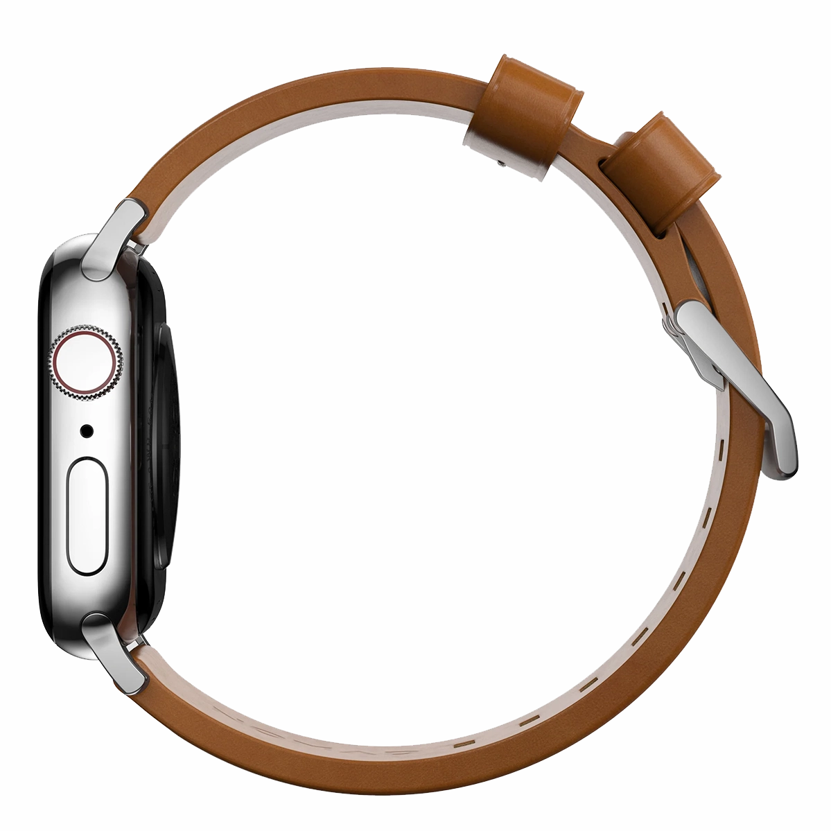 Ремінець Nomad Modern Leather Band Silver Hardware 46mm/49mm - English Tan (NM01805885)