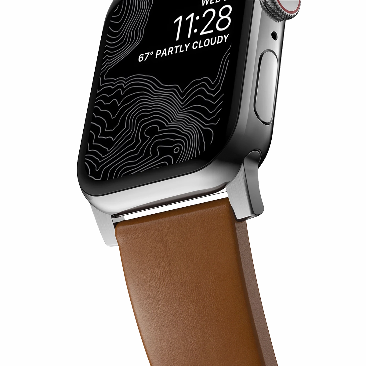 Ремінець Nomad Modern Leather Band Silver Hardware 46mm/49mm - English Tan (NM01805885)