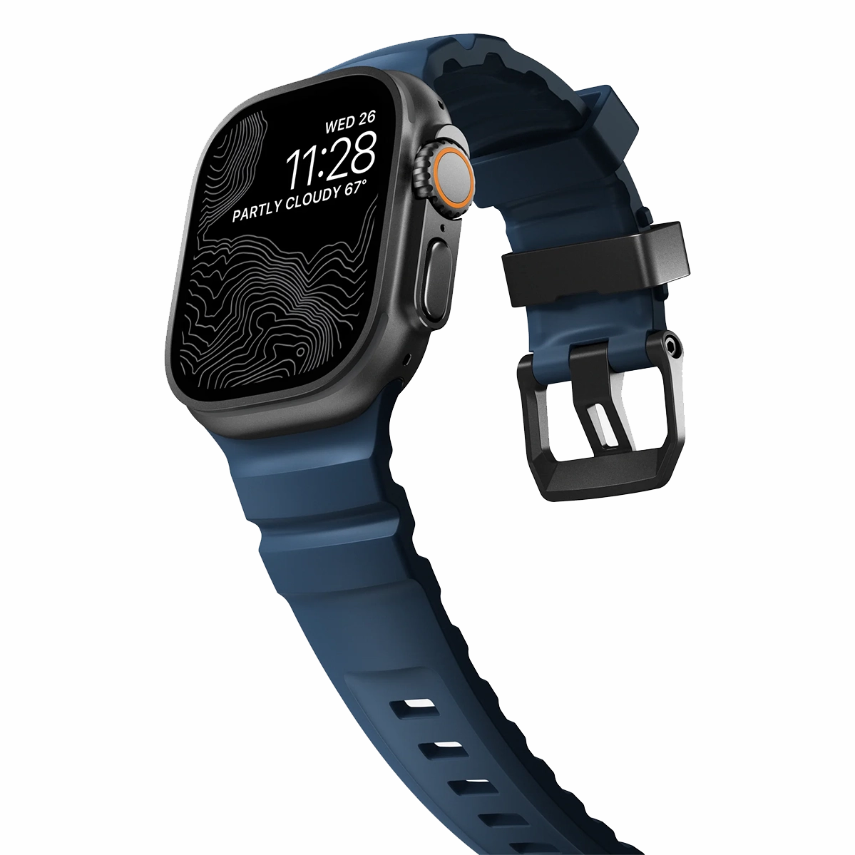 Ремешок Nomad Rocky Point Band Black Titanium Hardware 46mm/49mm - Atlantic (NM014827858)