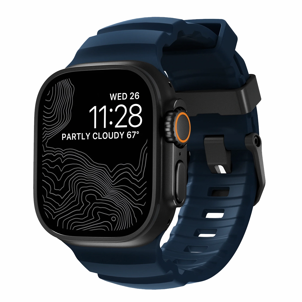 Ремешок Nomad Rocky Point Band Black Titanium Hardware 46mm/49mm - Atlantic (NM014827858)