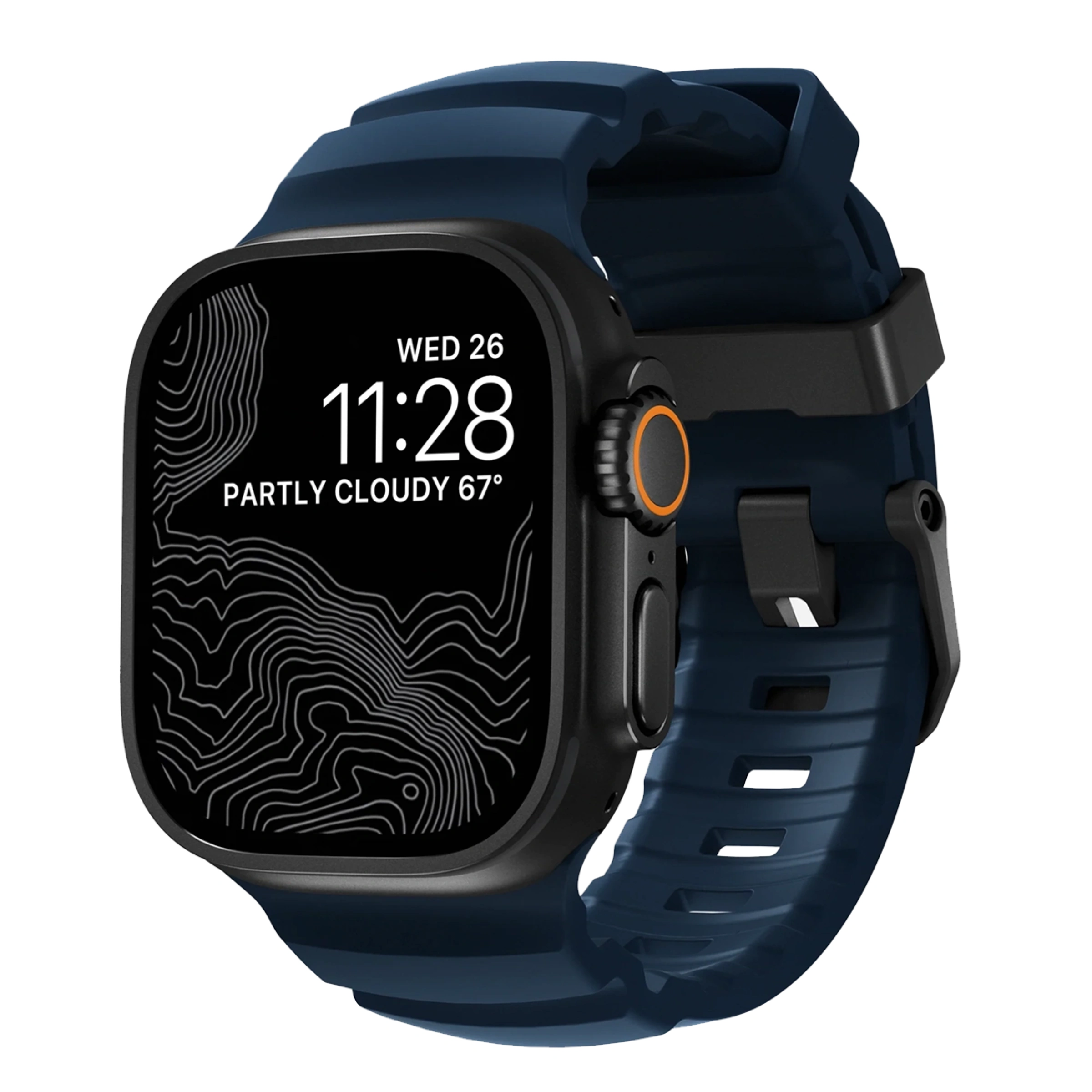 Ремешок Nomad Rocky Point Band Black Titanium Hardware 46mm/49mm - Atlantic (NM014827858)