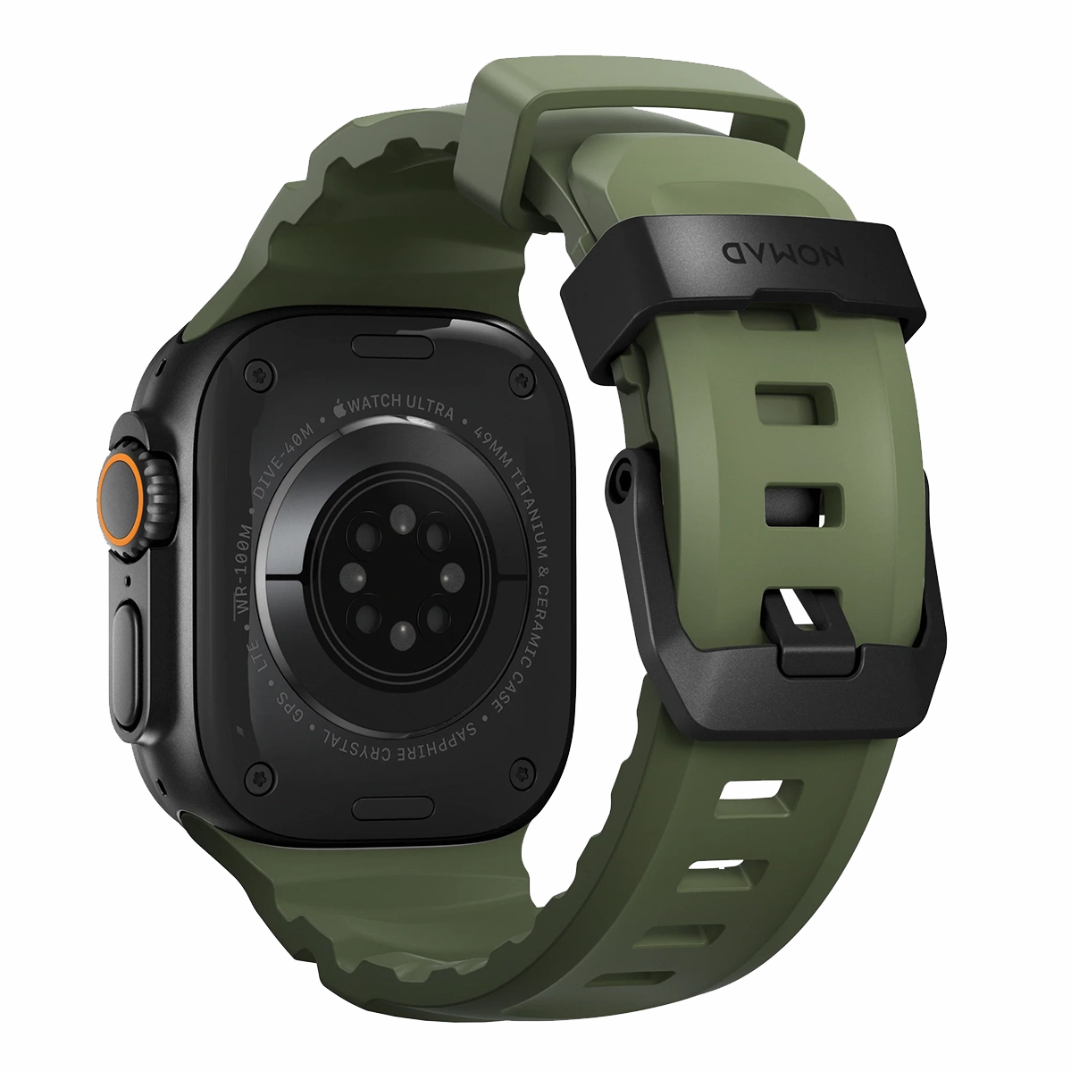 Ремешок Nomad Rocky Point Band Black Titanium Hardware 46mm/49mm - Forest (NM014797858)