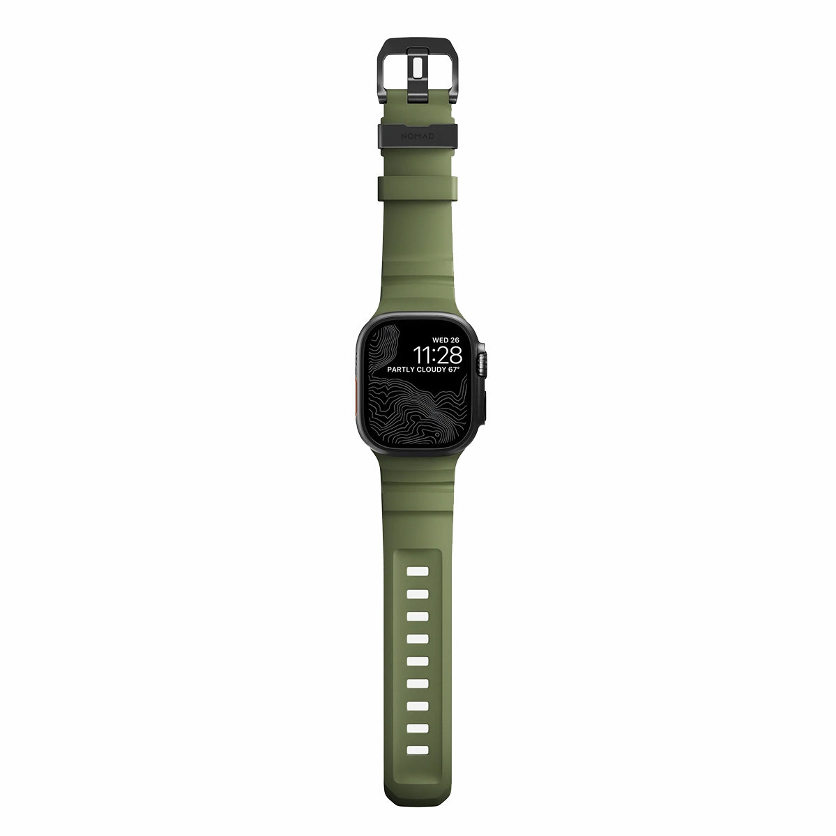Ремешок Nomad Rocky Point Band Black Titanium Hardware 46mm/49mm - Forest (NM014797858)