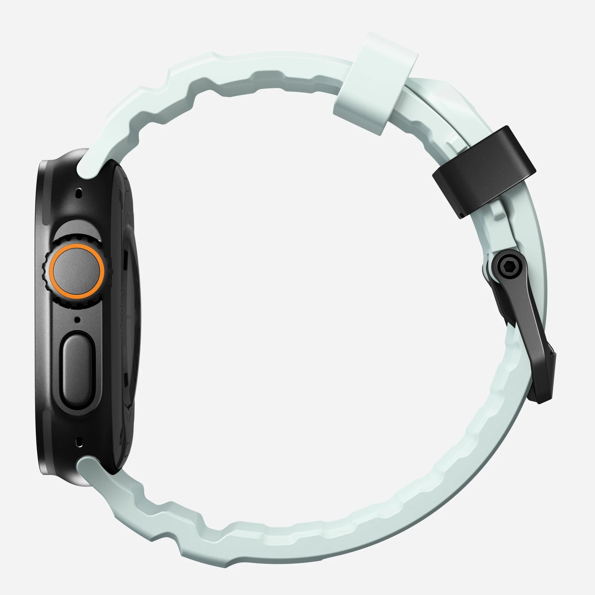 Ремешок Nomad Rocky Point Band Black Titanium Hardware 46mm/49mm - Icy Blue Glow (NM014445858)