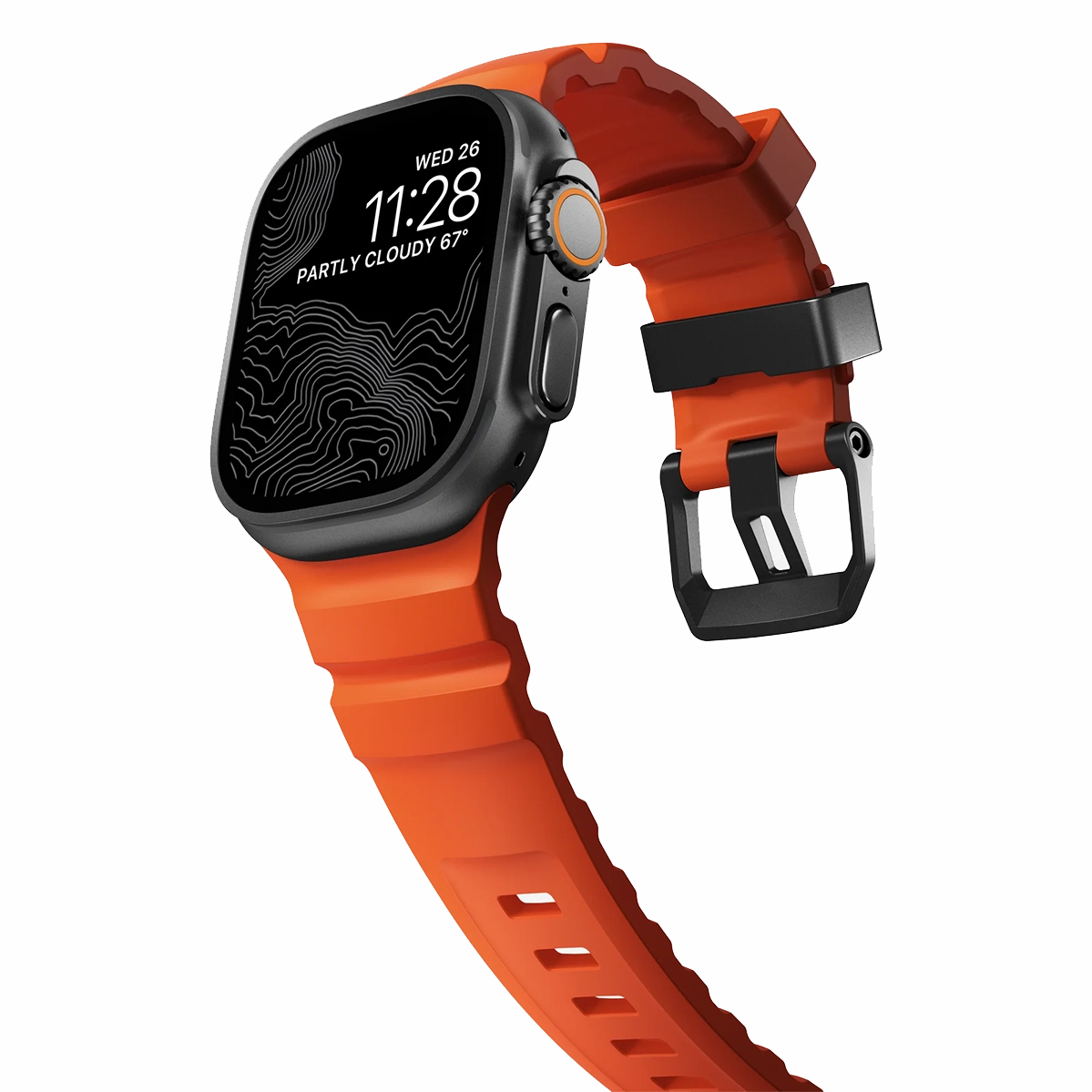 Ремешок Nomad Rocky Point Band Black Titanium Hardware 46mm/49mm - Magma (NM014865858)