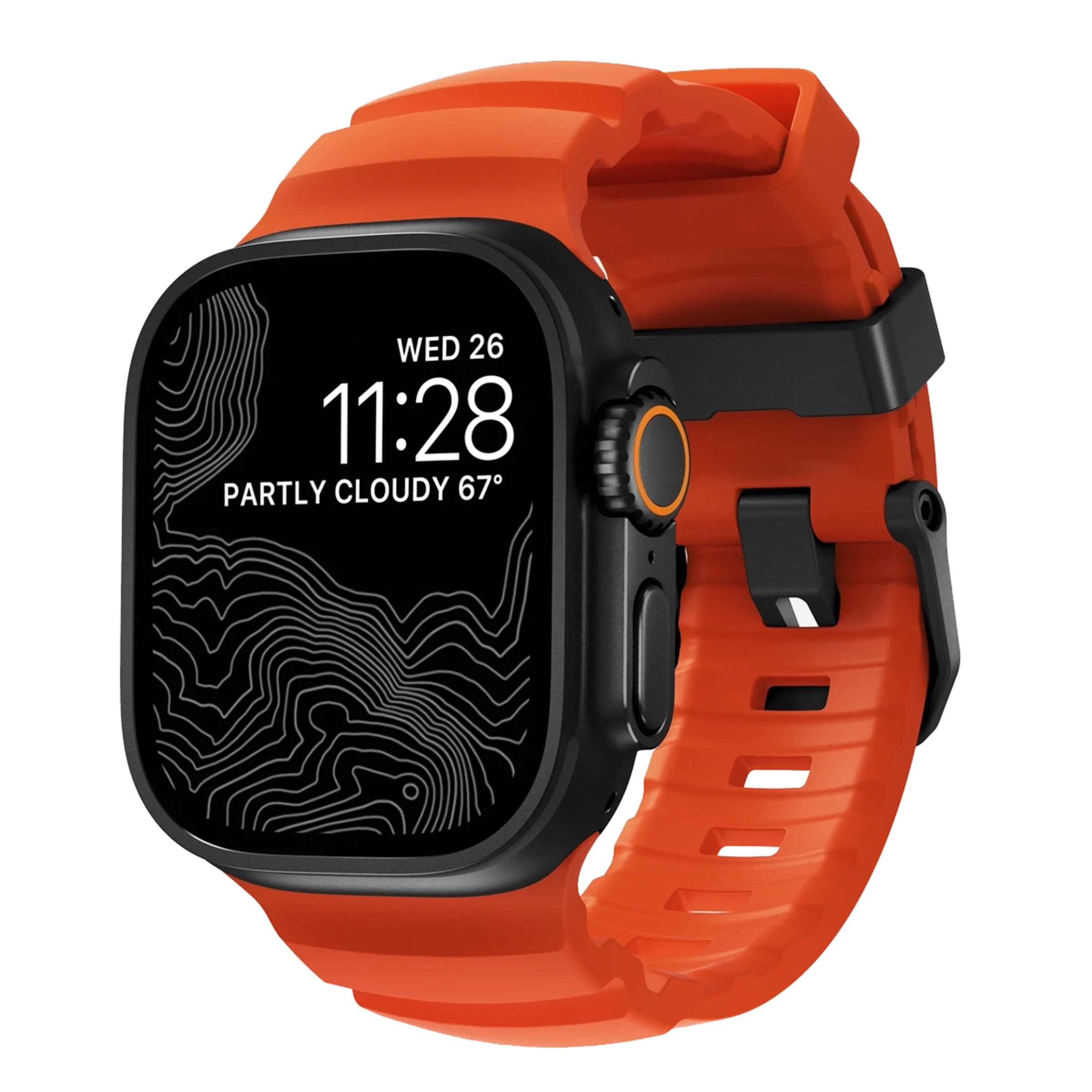 Ремешок Nomad Rocky Point Band Black Titanium Hardware 46mm/49mm - Magma (NM014865858)
