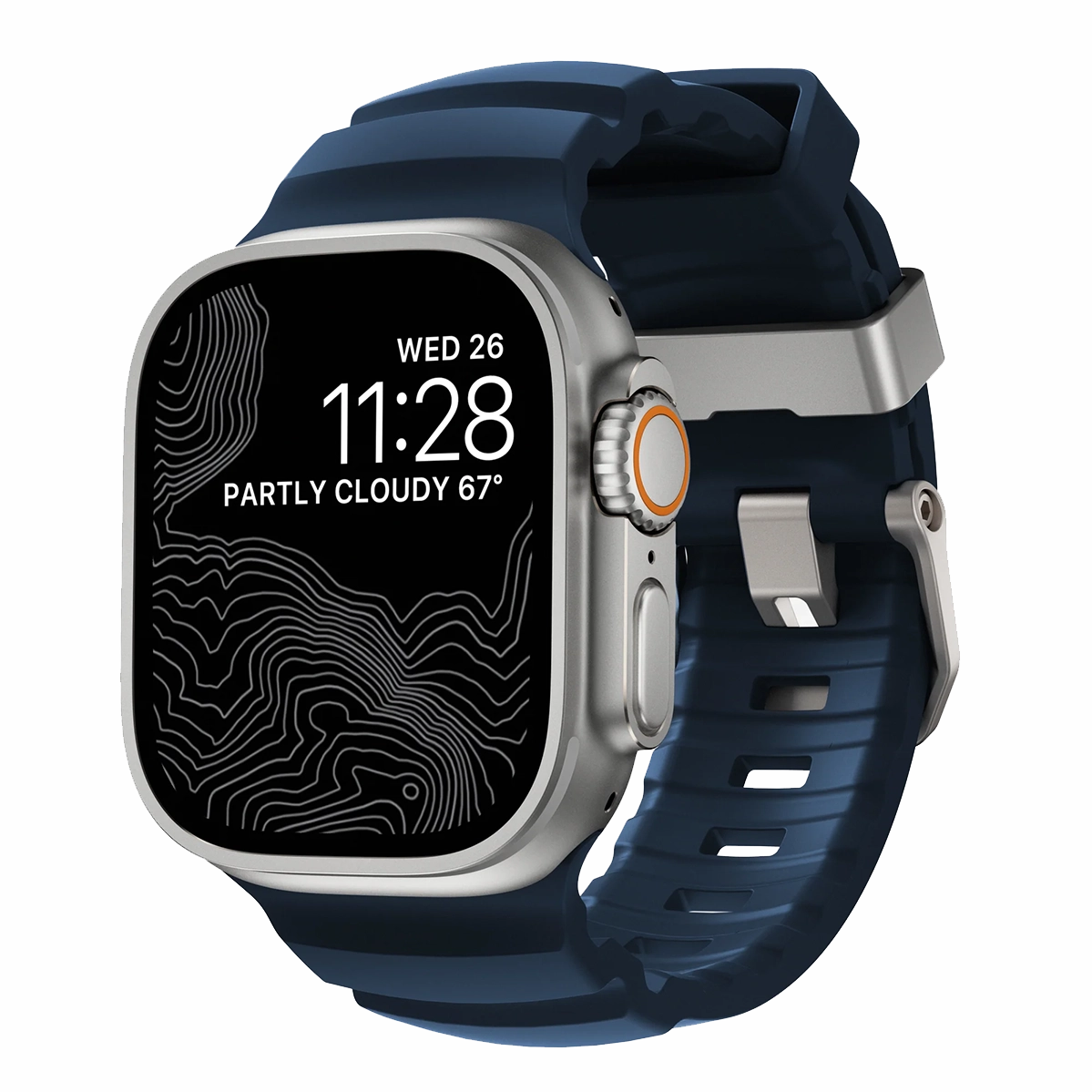 Ремешок Nomad Rocky Point Band Natural Titanium Hardware 46mm/49mm - Atlantic (NM013589858)