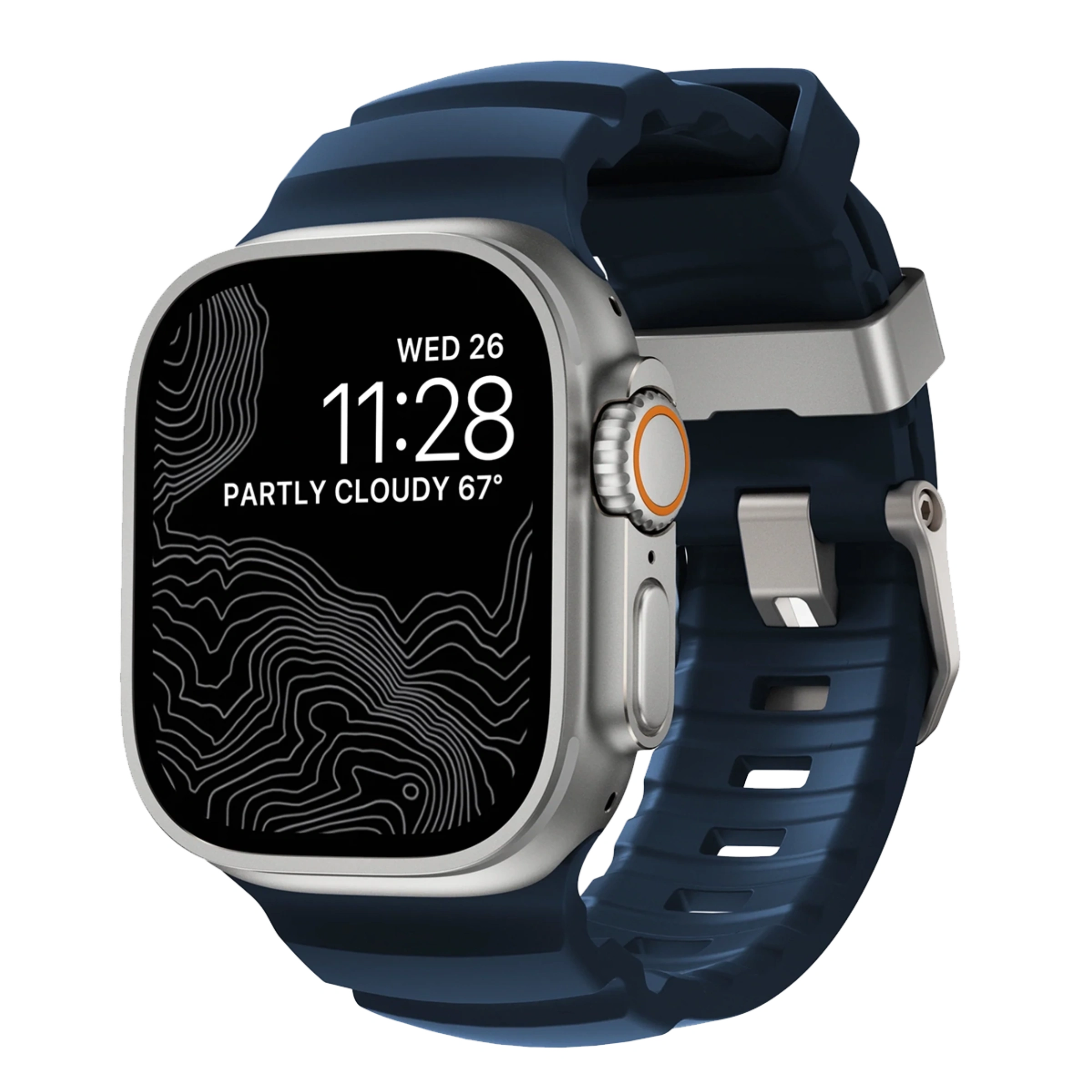 Ремешок Nomad Rocky Point Band Natural Titanium Hardware 46mm/49mm - Atlantic (NM013589858)