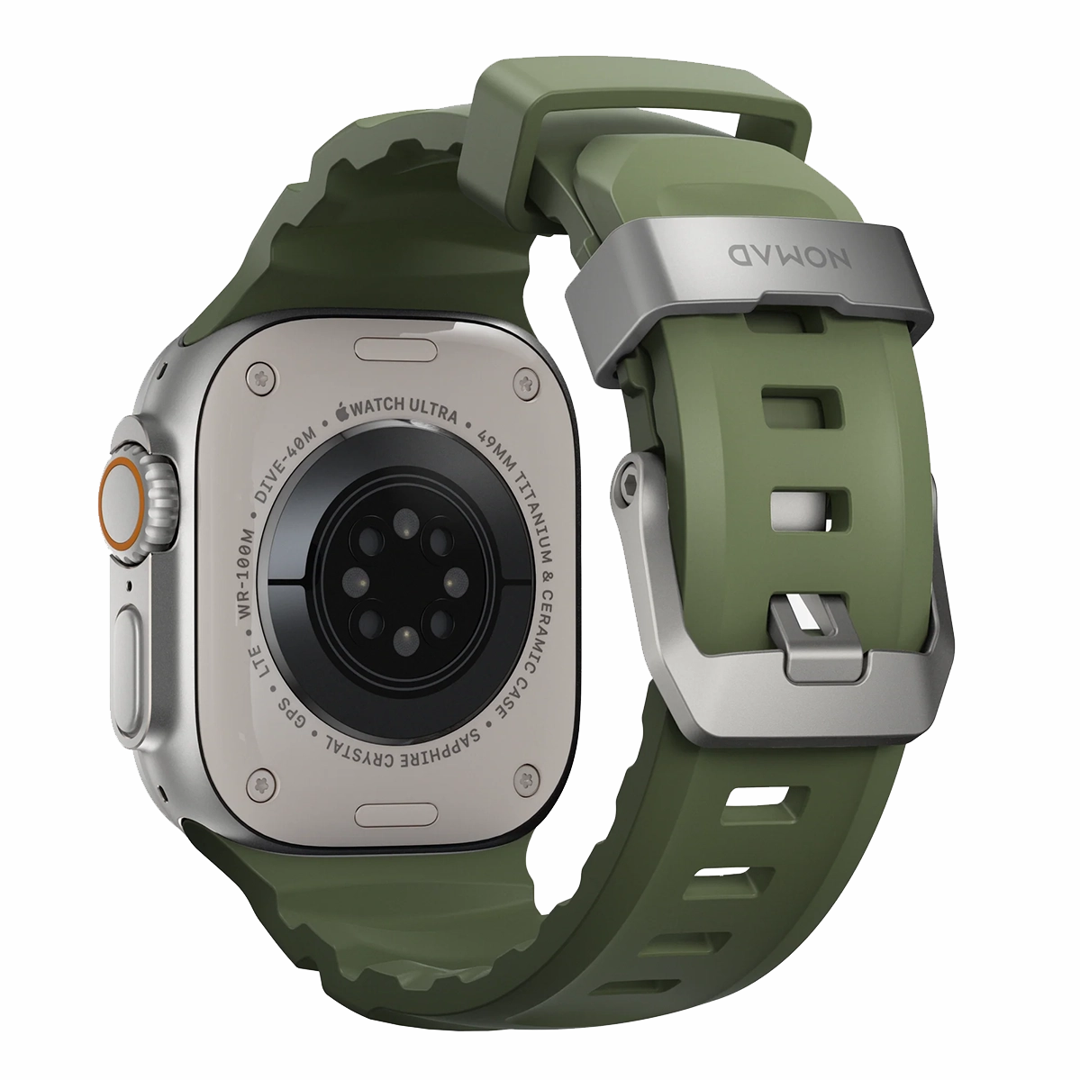 Ремешок Nomad Rocky Point Band Natural Titanium Hardware 46mm/49mm - Forest (NM014841858)