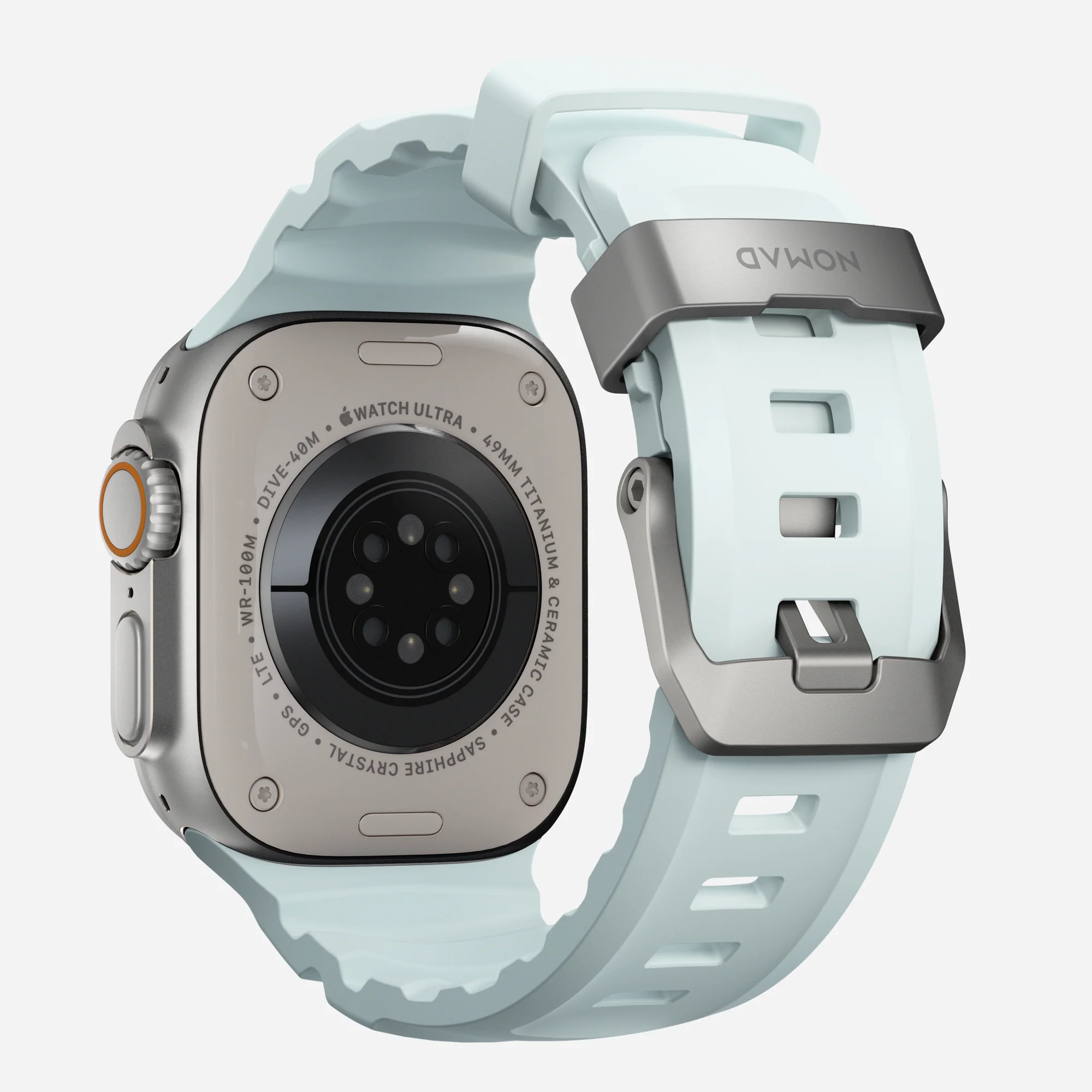 Ремешок Nomad Rocky Point Band Natural Titanium Hardware 46mm/49mm - Icy Blue Glow (NM014452858)