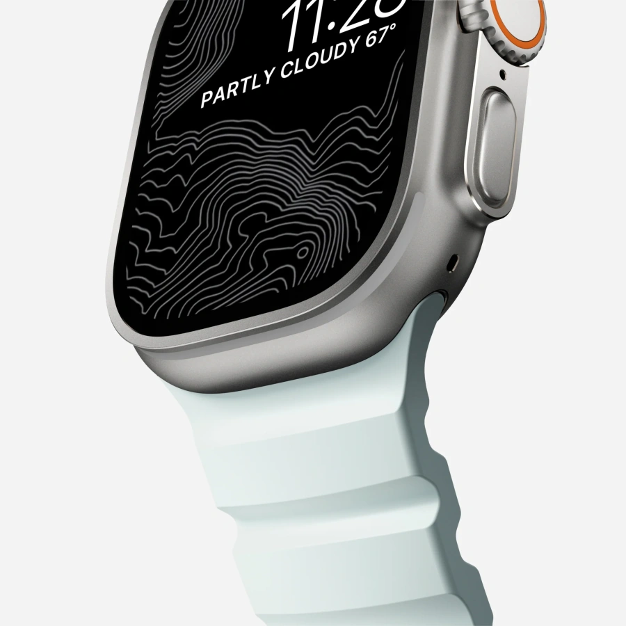 Ремінець Nomad Rocky Point Band Natural Titanium Hardware 46mm/49mm - Icy Blue Glow (NM014452858)