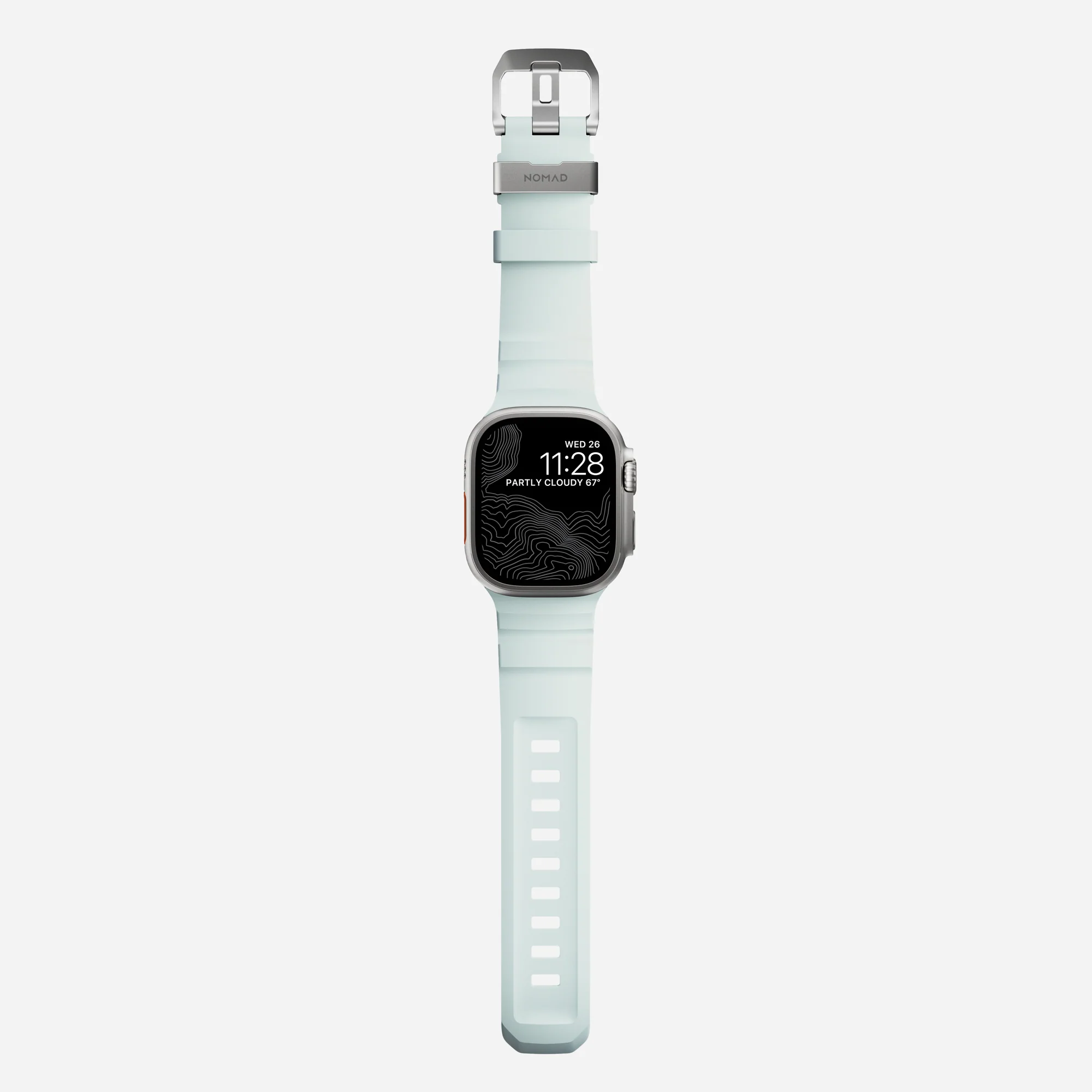 Ремешок Nomad Rocky Point Band Natural Titanium Hardware 46mm/49mm - Icy Blue Glow (NM014452858)