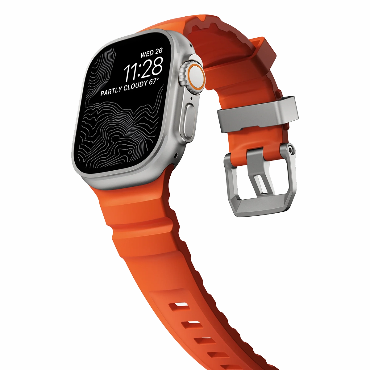 Ремешок Nomad Rocky Point Band Natural Titanium Hardware 46mm/49mm - Magma (NM014872858)