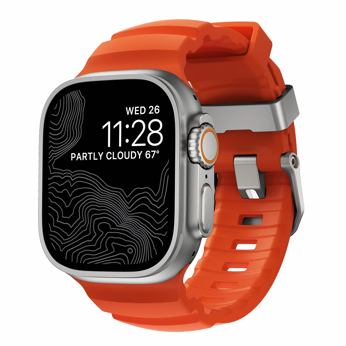 Ремешок Nomad Rocky Point Band Natural Titanium Hardware 46mm/49mm - Magma (NM014872858)
