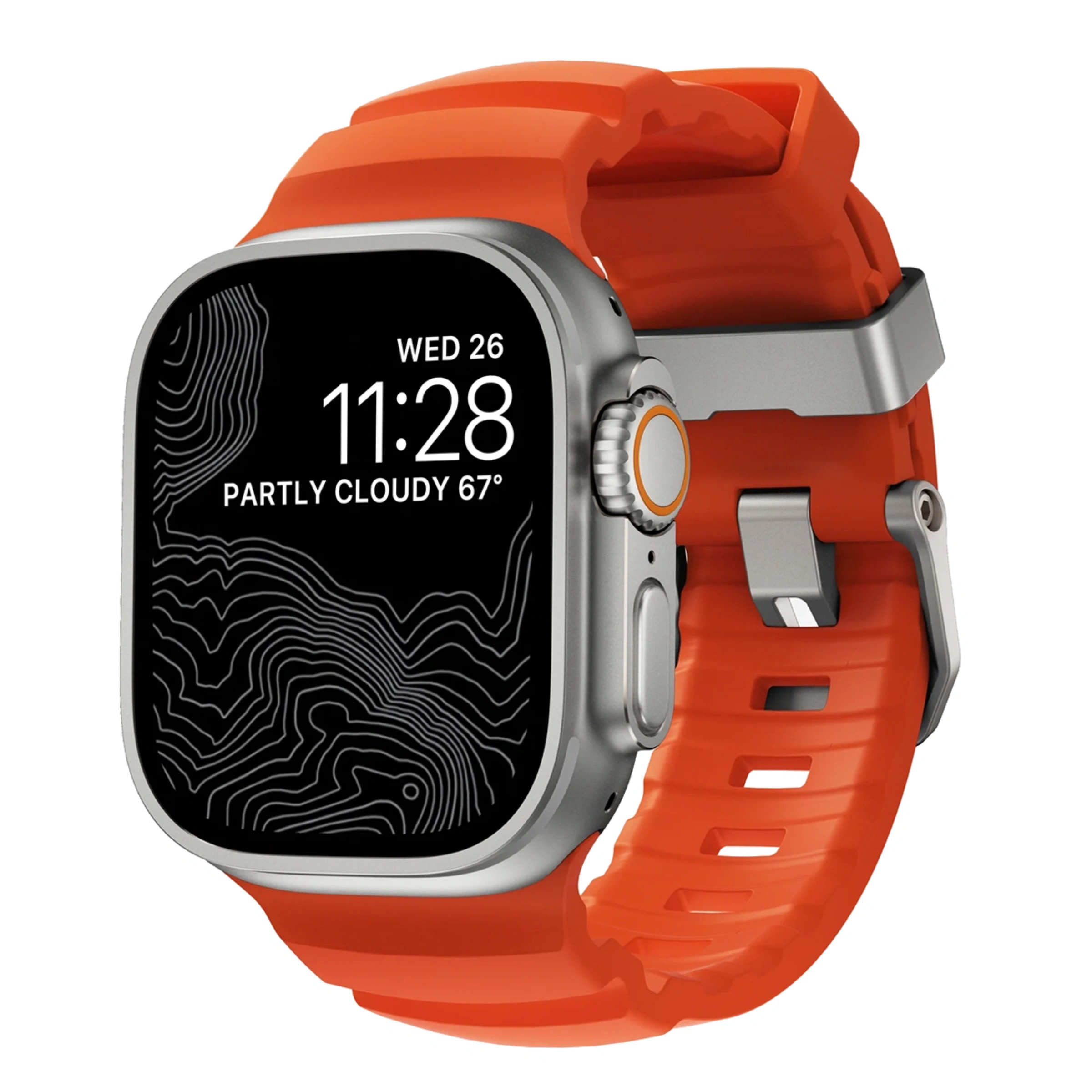 Ремешок Nomad Rocky Point Band Natural Titanium Hardware 46mm/49mm - Magma (NM014872858)
