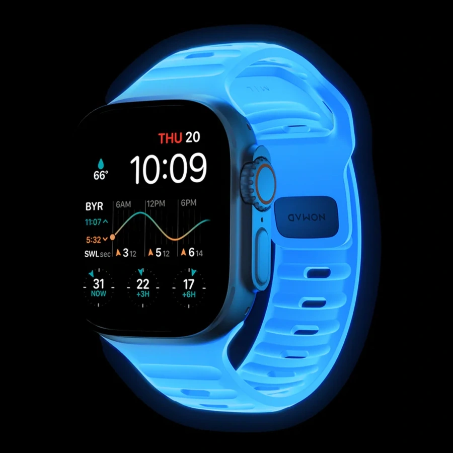 Ремінець NOMAD Sport Band для Apple Watch 42/44/45/46/49mm - Icy Blue Glow (NM01123385)