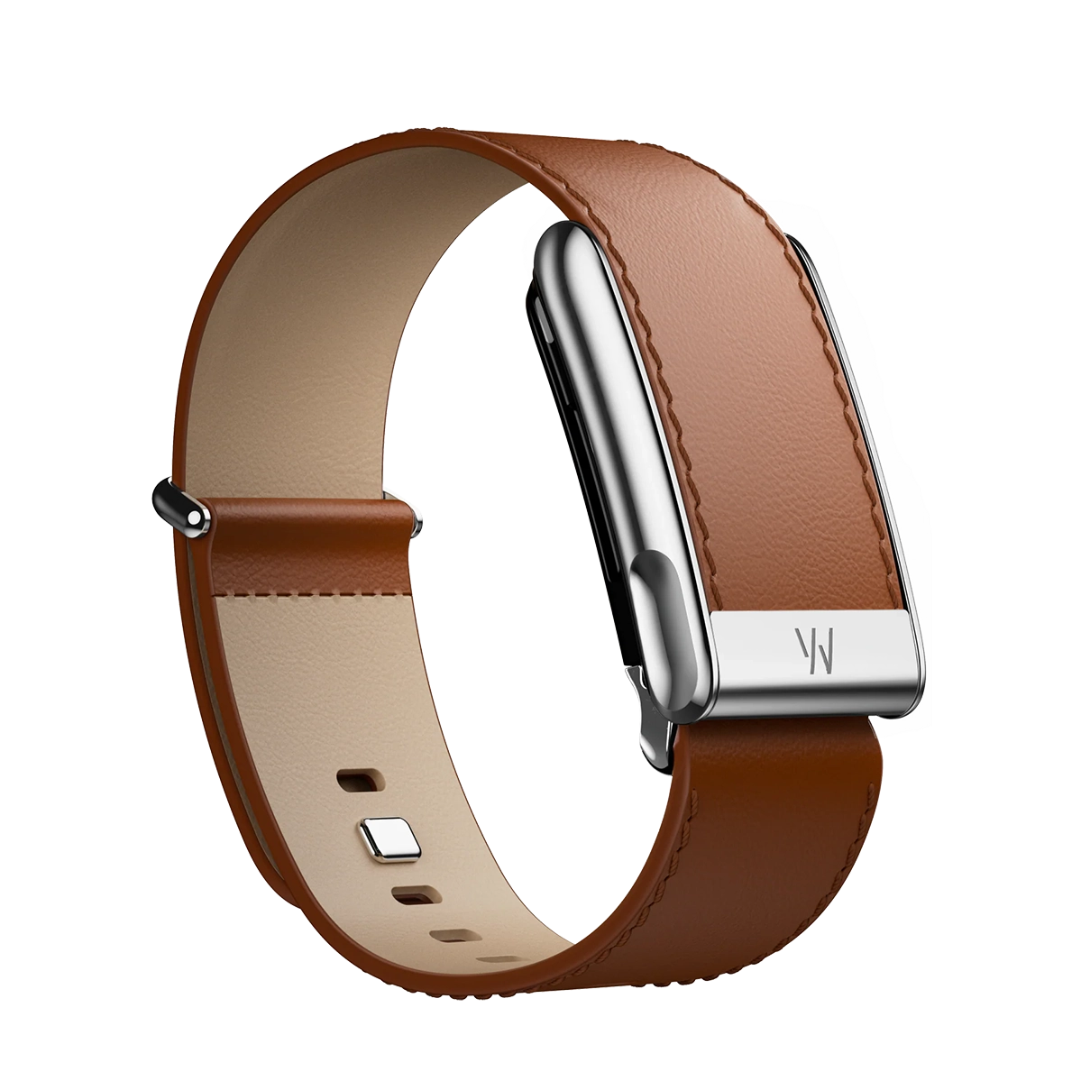 Ремінець WHOOP LeatherLuxe Straight Band | Chestnut/Cream with Titanium - Size S для WHOOP MG (810114362235)