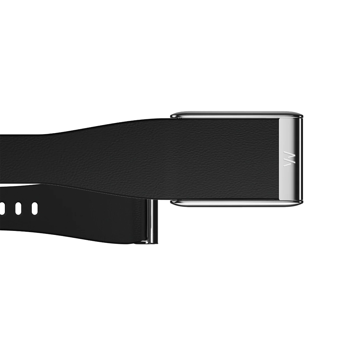Ремінець WHOOP LeatherLuxe Tapered Band | Black with Titanium - Size L для WHOOP 5.0 (810114362136)