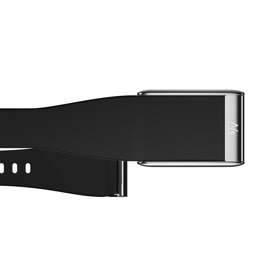 Ремінець WHOOP LeatherLuxe Tapered Band | Black with Titanium - Size L/XL для WHOOP 5.0 (810114362136)