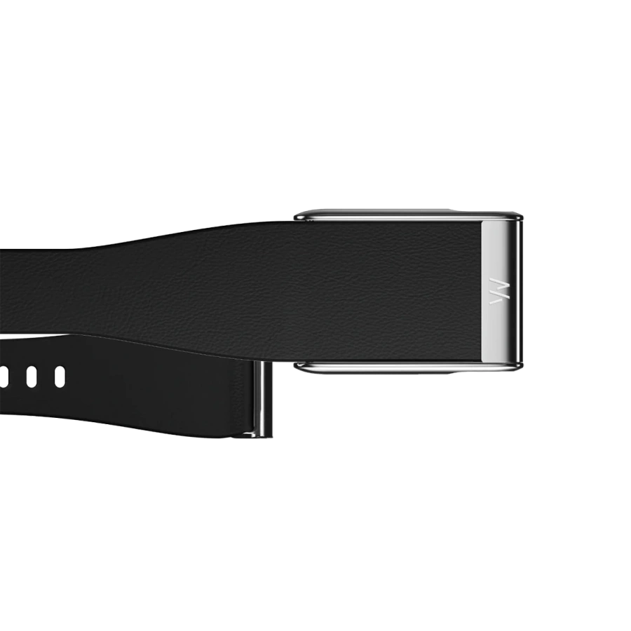 Ремінець WHOOP LeatherLuxe Tapered Band | Black with Titanium - Size L/XL для WHOOP MG (810114362211)