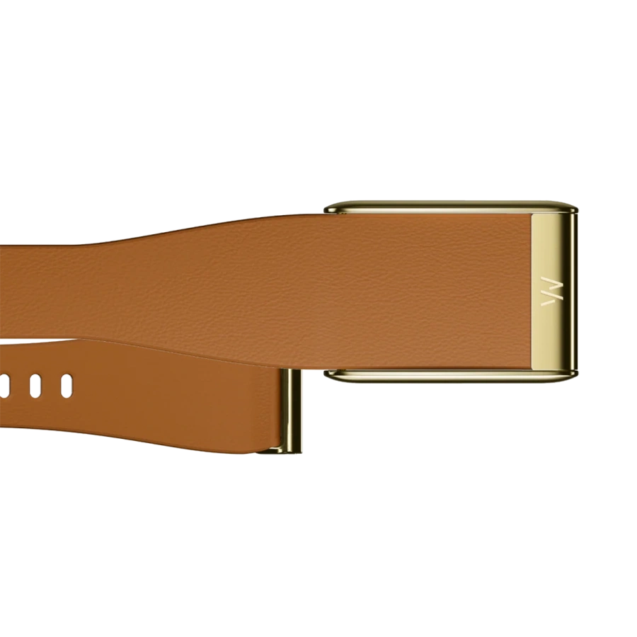 Ремінець WHOOP LeatherLuxe Tapered Band | Camel with Gold - Size L/XL для WHOOP 5.0 (810114362181)