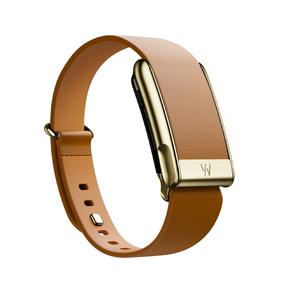 Ремінець WHOOP LeatherLuxe Tapered Band | Camel with Gold - Size S/M для WHOOP MG (810114362259)