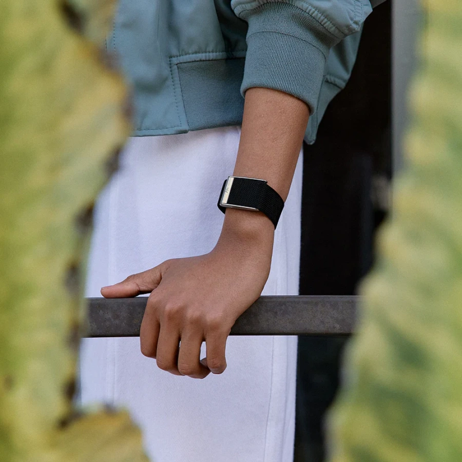 Ремінець WHOOP SuperKnit Luxe Band | Obsidian with Titanium для WHOOP MG (810114362532)