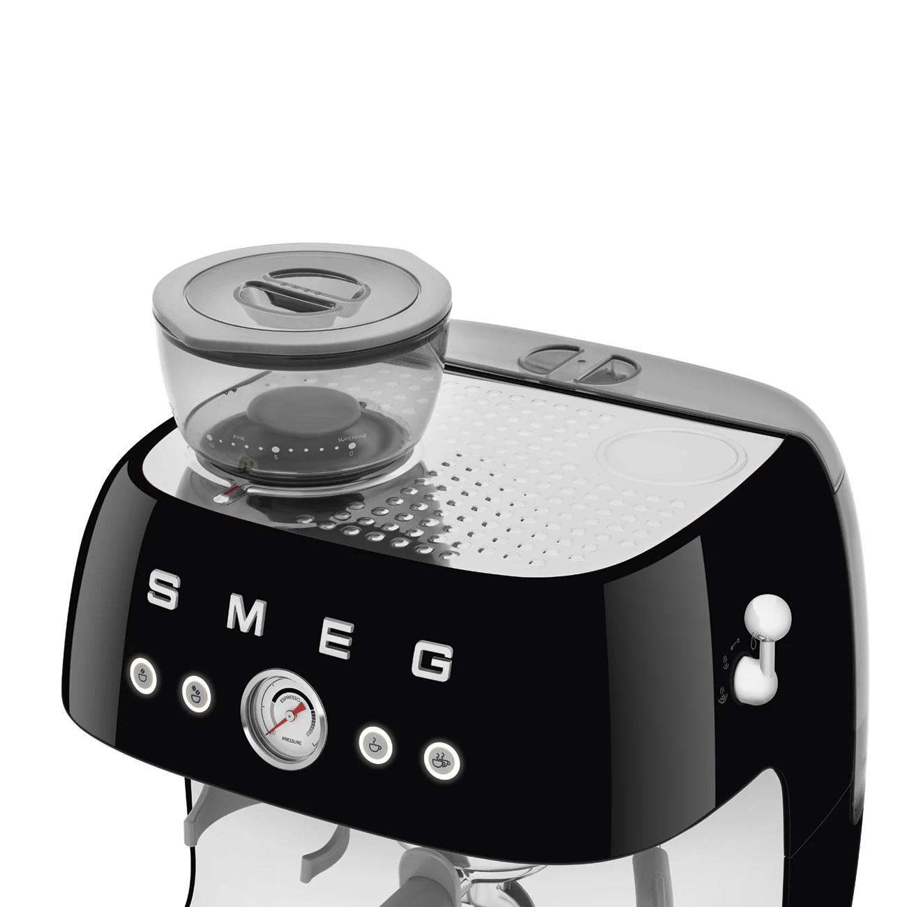Рожковая кофеварка эспрессо SMEG Manual Coffee Machine with grinder - Black (EGF03BLEU)