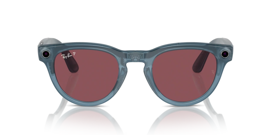 Смарт-окуляри Ray-Ban | Meta Headliner Standard - Shiny Jeans / Dusty Red (RW4009 66985Q 50-23)