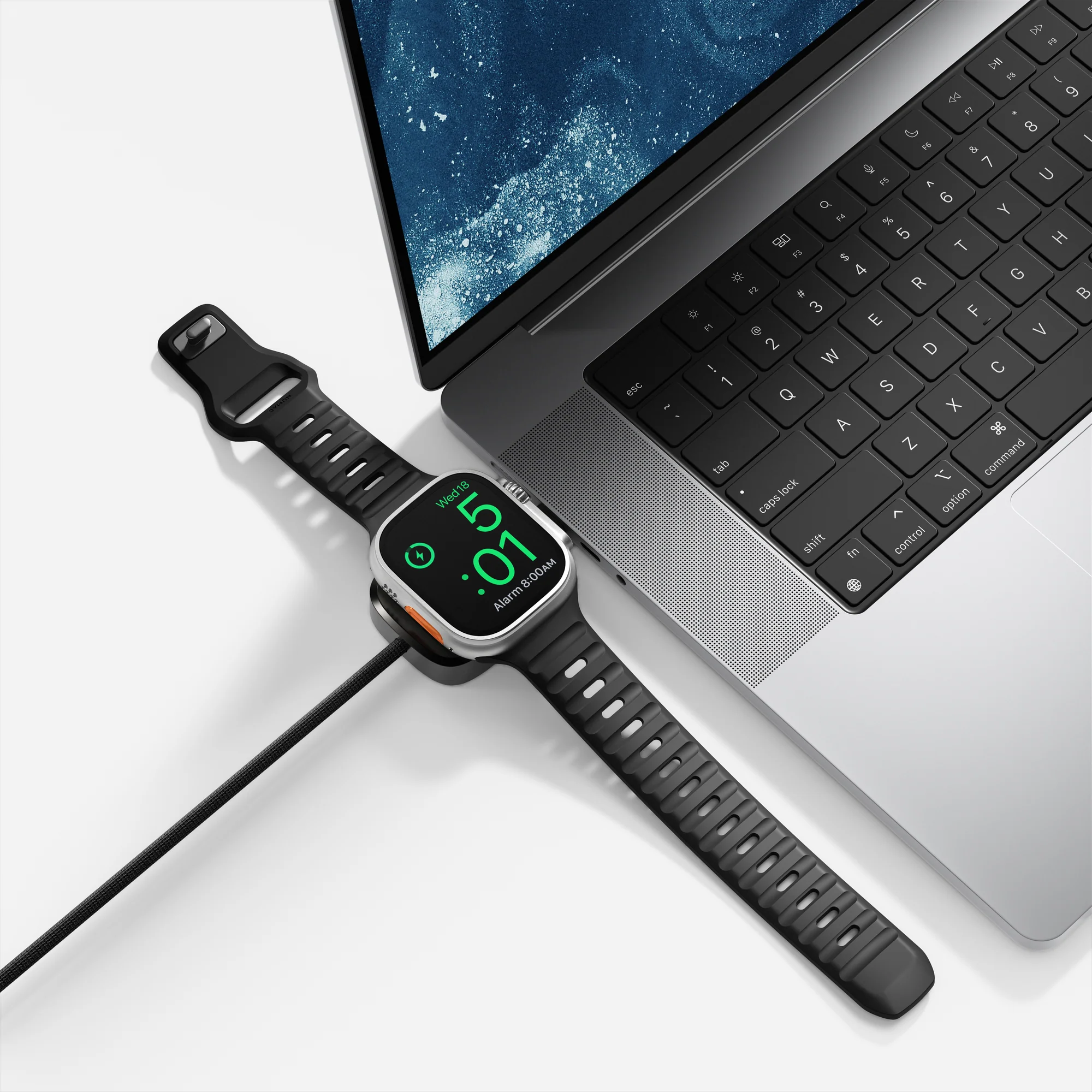 Универсальный кабель Nomad USB-C Kevlar Universal Cable для Apple Watch [1.5 m] - Carbide (NM014780858)