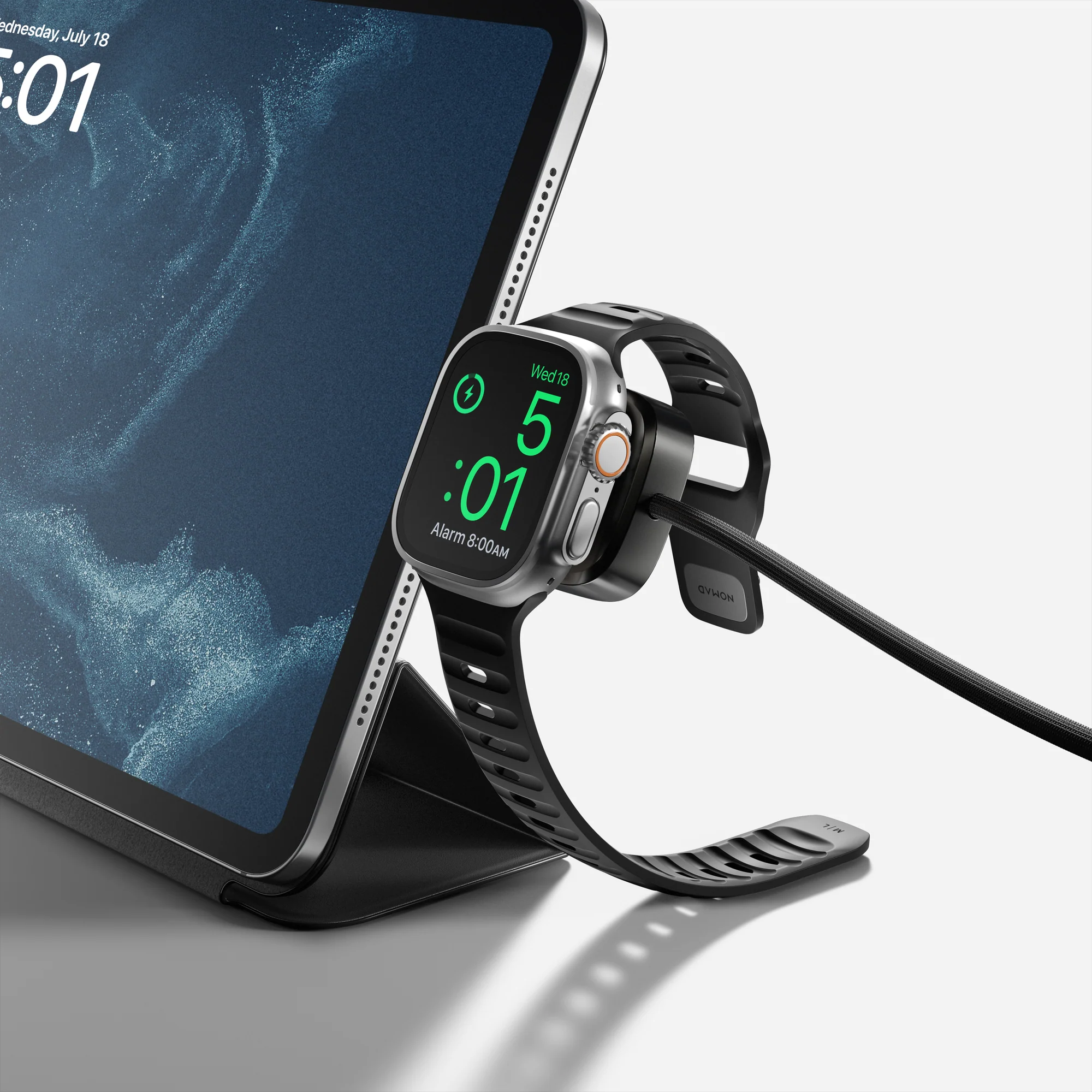 Универсальный кабель Nomad USB-C Kevlar Universal Cable для Apple Watch [1.5 m] - Carbide (NM014780858)