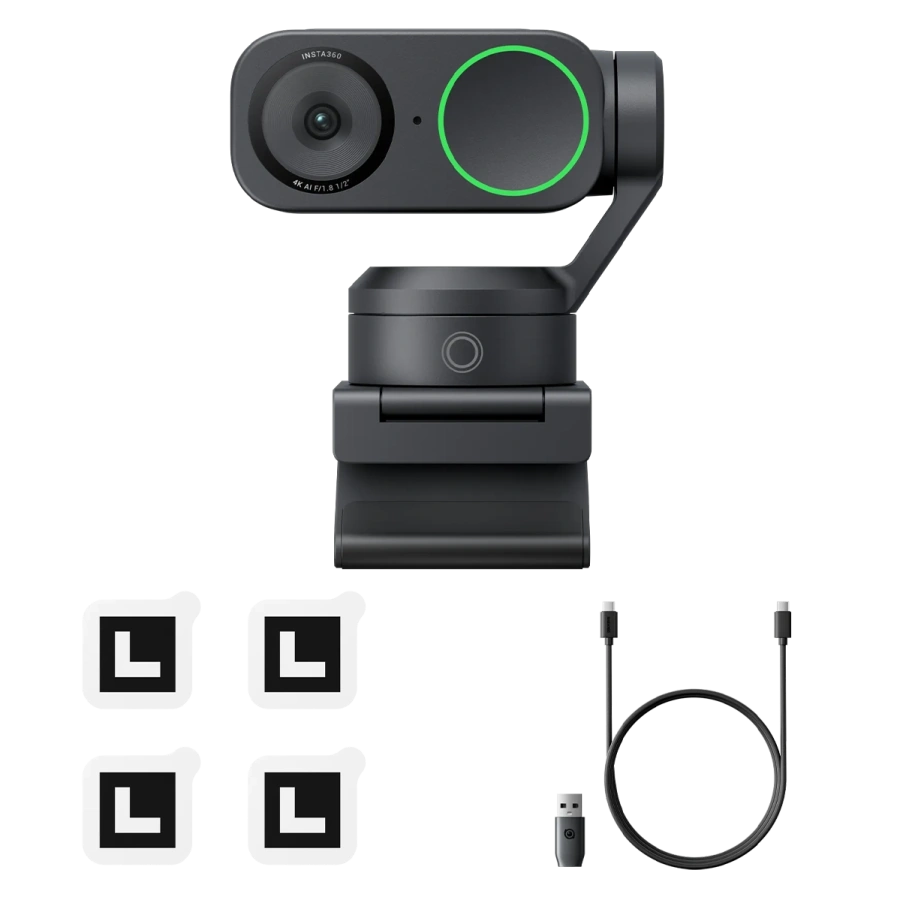 Веб-камера Insta360 Link 2 [Standard Bundle] - Graphite Black (CINSABNB)