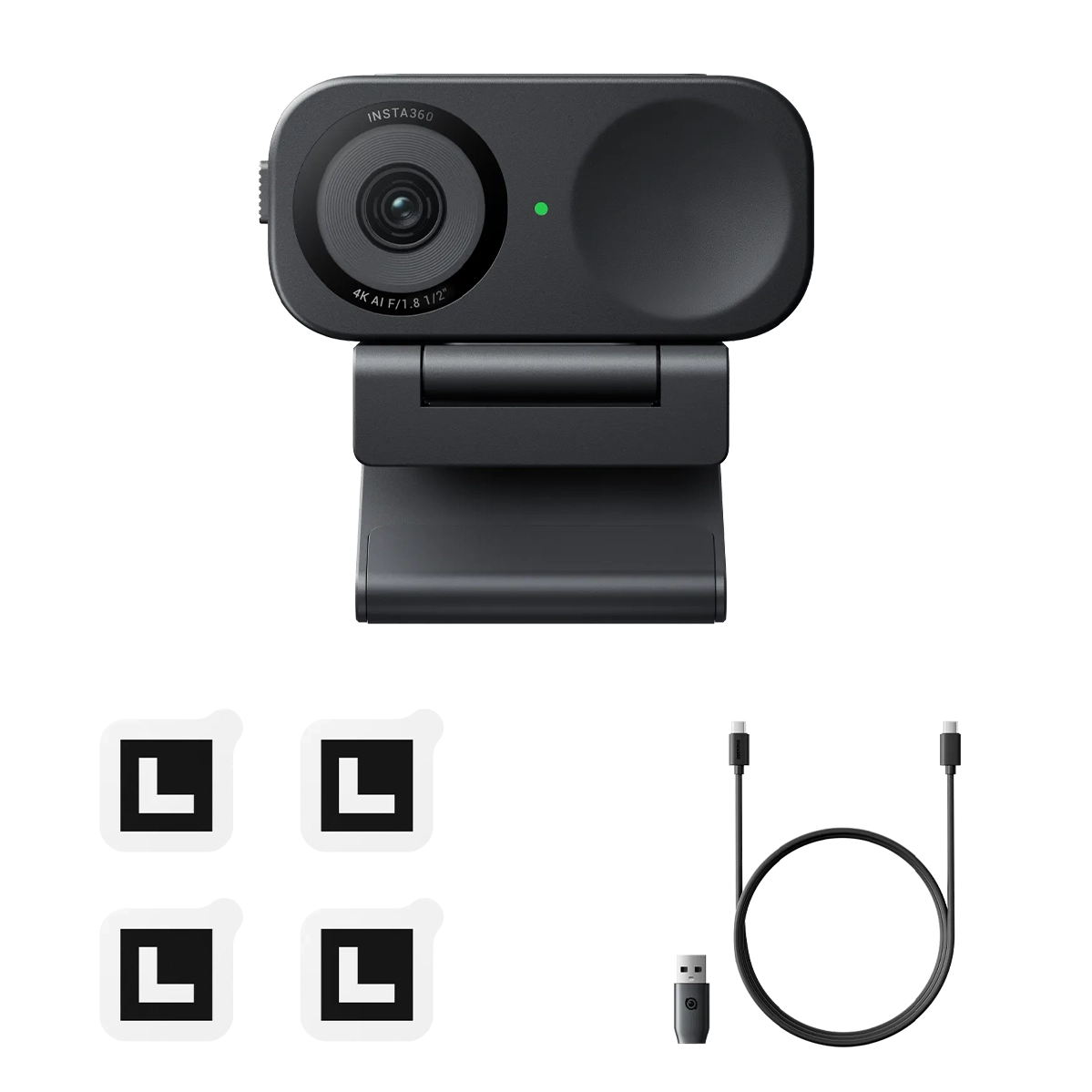 Веб-камера Insta360 Link 2C [Standard Bundle] - Graphite Black (CINSABNA)