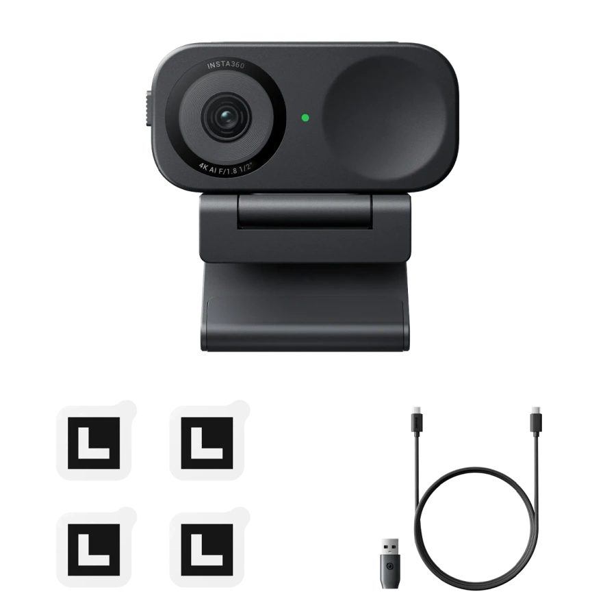 Веб-камера Insta360 Link 2C [Standard Bundle] - Graphite Black (CINSABNA)