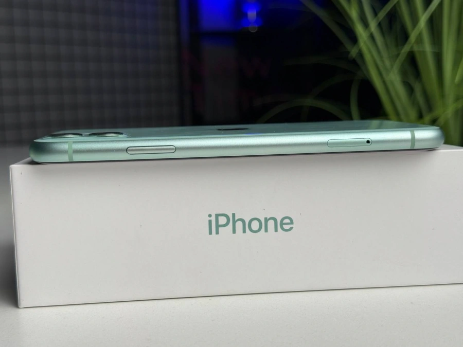 ВЖИВАНИЙ Apple iPhone 11 128GB Green (MWLK2) | Стан: гарний (ледь помітний засвіт на екрані) | Акумулятор: 100% | Гарантія: 1 місяць | Комплект: повний