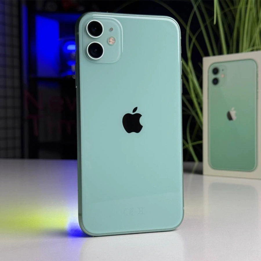 ВЖИВАНИЙ Apple iPhone 11 128GB Green (MWLK2) | Стан: гарний (ледь помітний засвіт на екрані) | Акумулятор: 100% | Гарантія: 1 місяць | Комплект: повний