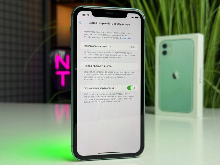 Б/У iPhone 11 128GB Green (MWLK2) | Состояние: хорошее | Аккумулятор: 100% | Гарантия: 1 месяц | Комплект: полный