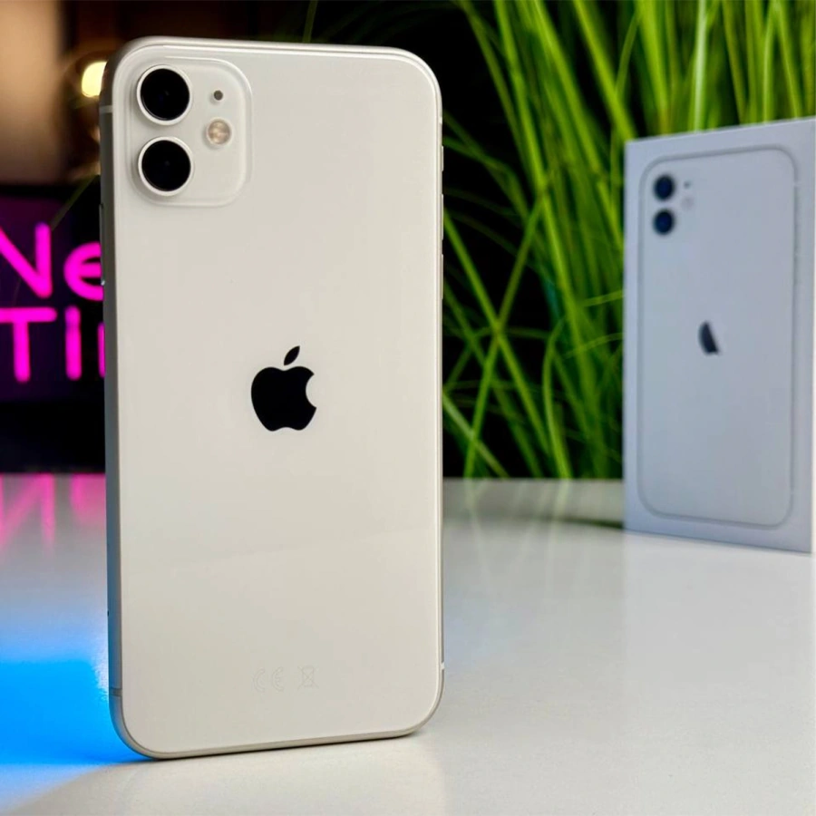 Б/У Apple iPhone 11 128GB White (MHCY3, MHDJ3) | Состояние: хорошее | Аккумулятор: 100% | Гарантия: 1 месяц | Комплект: полный