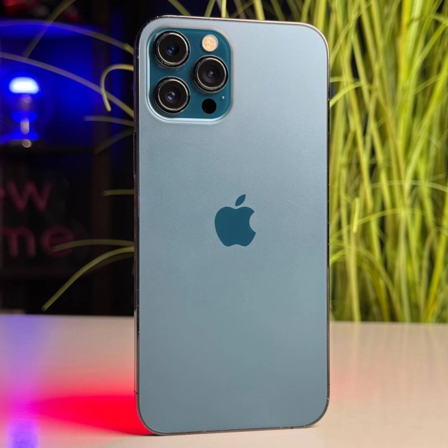 ВЖИВАНИЙ Apple iPhone 12 Pro Max 256GB Pacific Blue (MGCN3, MGDF3) | Стан: гарний (мінялось скло) | Акумулятор: 100% | Гарантія: 1 місяць | Комплект: iPhone, кабель