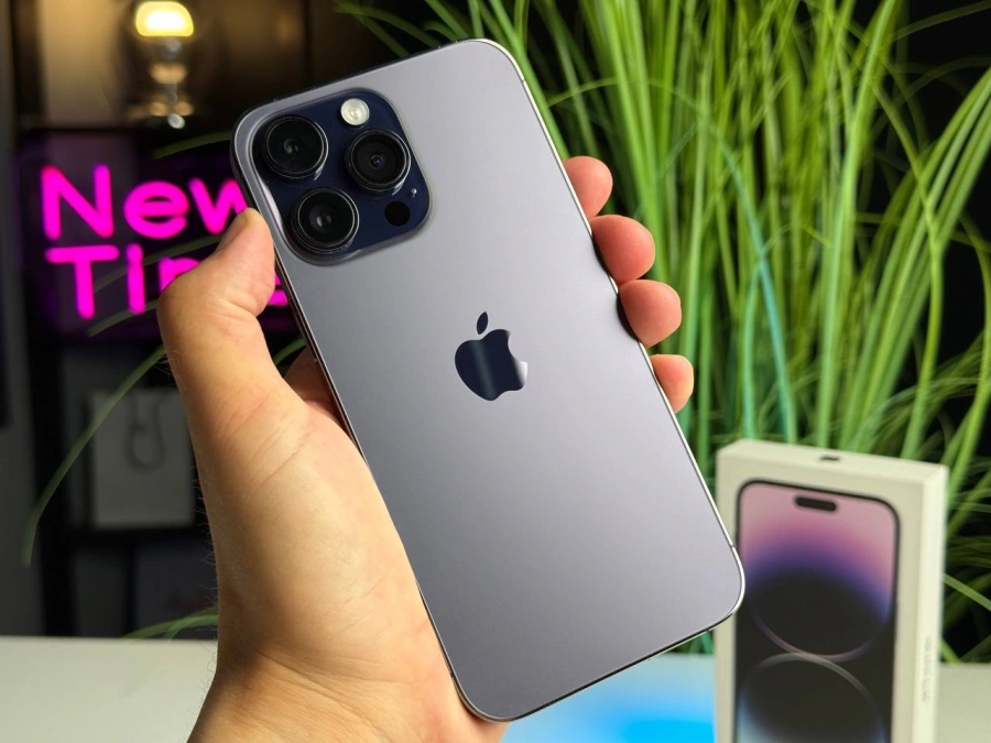 ВЖИВАНИЙ Apple iPhone 14 Pro Max 128GB Deep Purple (MQ9T3) | Стан: гарний (маленька подряпина на екрані) | Акумулятор: 100% | Гарантія: 1 місяць | Комплект: повний
