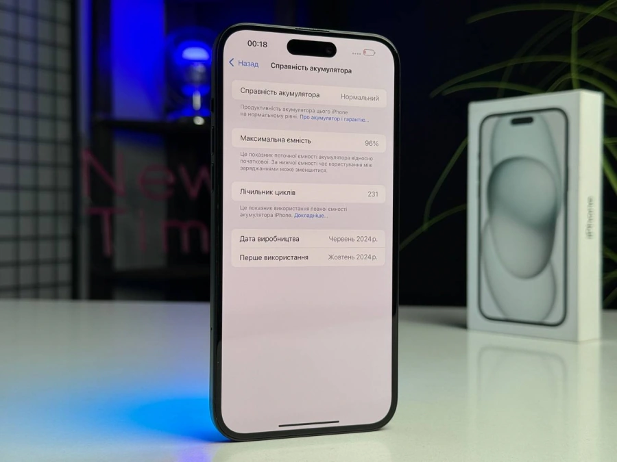 ВЖИВАНИЙ Apple iPhone 15 Plus 128GB Black (MU0Y3) | Стан: гарний | Акумулятор: 96% | Гарантія: 1 місяць | Комплект: повний