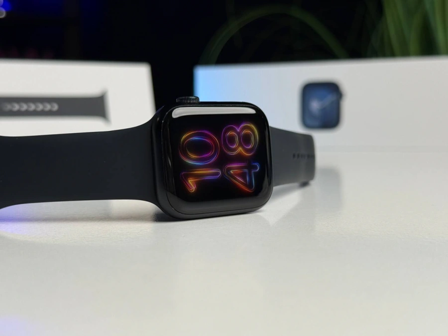 ВЖИВАНИЙ Apple Watch Series 9 GPS 45mm Midnight Aluminum Case with Midnight Sport Band - S/M (MR993) | Стан: гарний | Акумулятор: 91% | Гарантія: 1 місяць | Комплект: повний